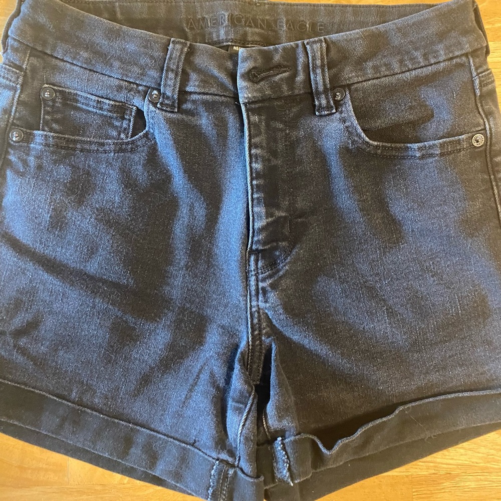 American Eagle Outfitters Black Denim Shorts